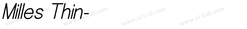 Milles Thin字体转换